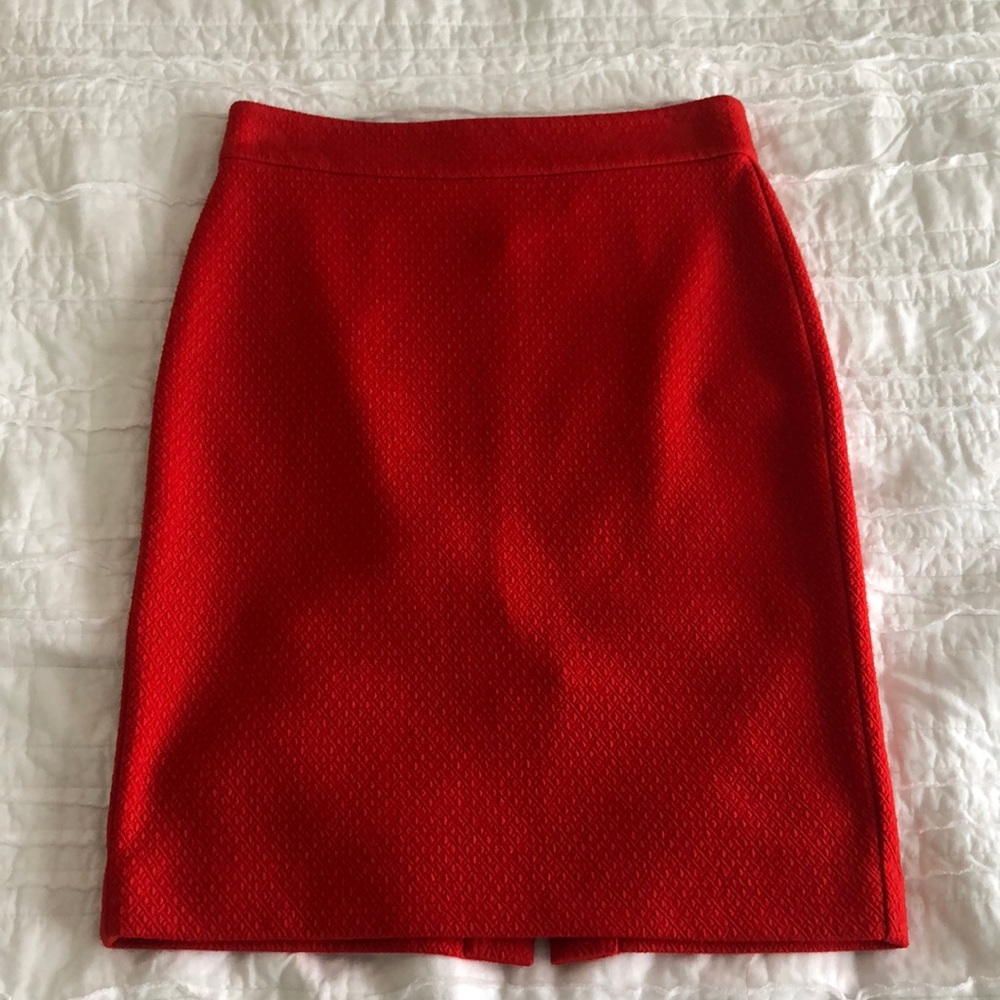 Orange textured Ann Taylor skirt